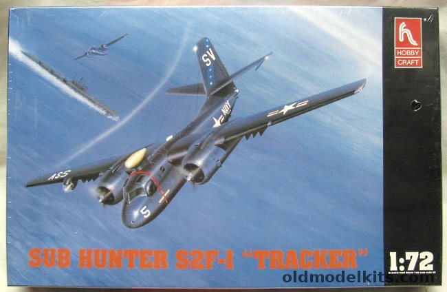 Hobby Craft 1/72 Grumman S2F-1 Tracker - US Navy VS-20 USS Princeton 1956 or VS21 NAS Oakland 1959 - (Ex-Hasegawa), HC1350 plastic model kit